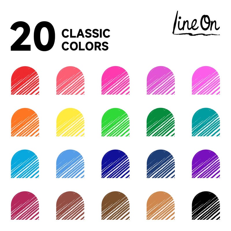 Lineon Colored Gel Pens, Lineon 20 Colors Retractable Gel Ink Pens with Grip, Medium Point(0.7mm) Smooth Writing Pens Perfect for Adults and Kids Journal Notebook Planner, Writing in Office and School - Image 2